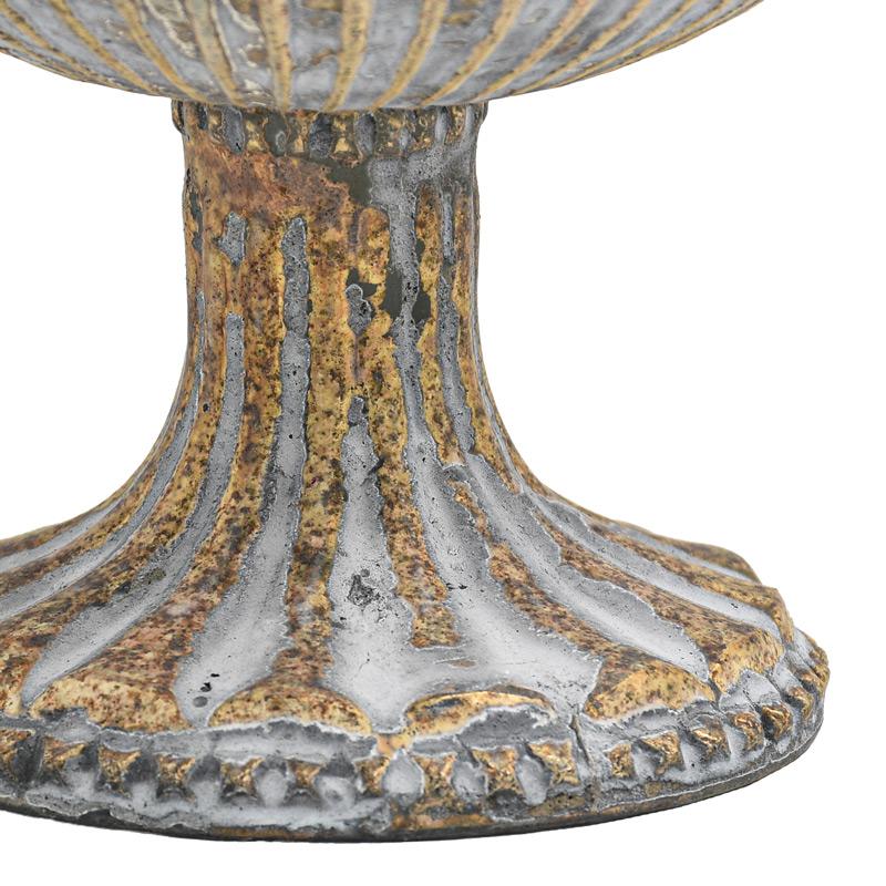 ΓΥΑΛΙΝΗ ΚΟΥΠ ΜΕ ΒΑΣΗ FL1946 ΜΕΤΑΛΛΙΚΟ ΦΙΝΙΡΙΣΜΑ 18x16εκ - Image 3