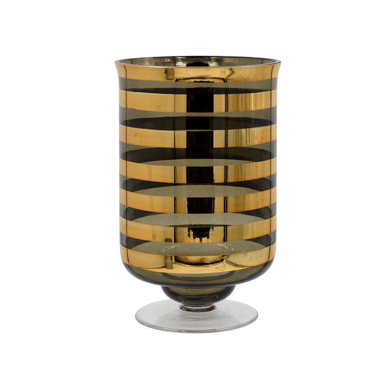 ΓΥΑΛΙΝΟ ΔΙΑΚΟΣΜΗΤΙΚΟ ΒΑΖΟ FL1321 ΧΡΥΣΟ ΧΡΩΜΑ 13x20εκ