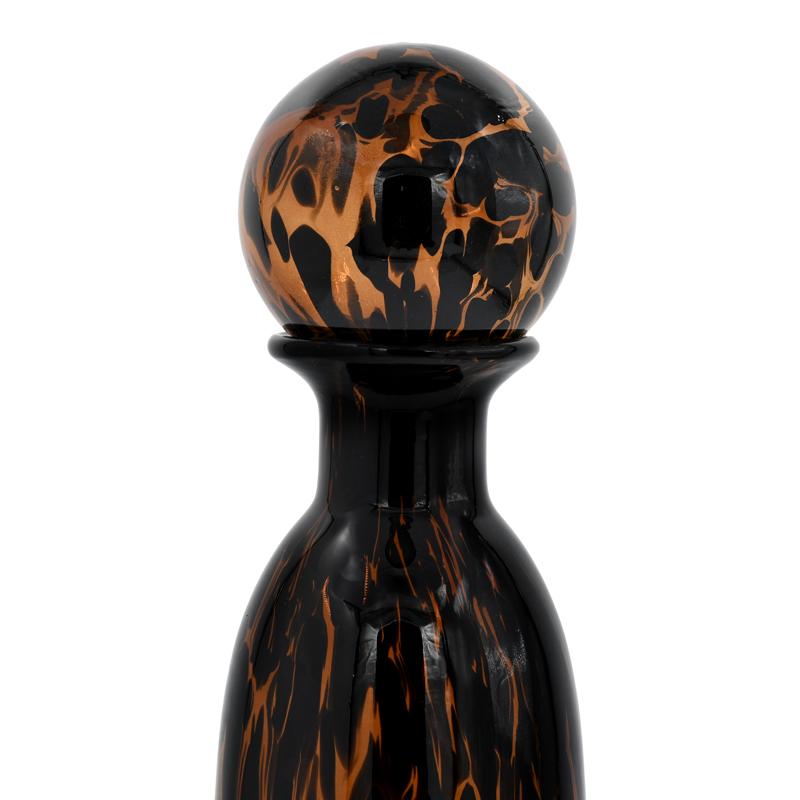 ΓΥΑΛΙΝΟ ΔΙΑΚΟΣΜΗΤΙΚΟ ΜΠΟΥΚΑΛΙ FL1343 AMBER ANIMAL PRINT 13x34εκ - Image 3