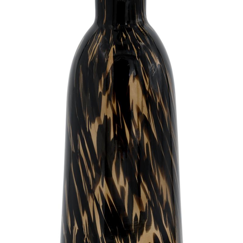 ΓΥΑΛΙΝΟ ΔΙΑΚΟΣΜΗΤΙΚΟ ΜΠΟΥΚΑΛΙ FL1343 ΚΑΦΕ ANIMAL PRINT 13x34εκ - Image 4