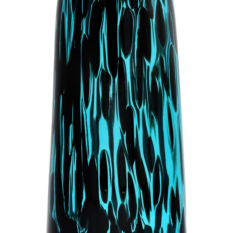 ΓΥΑΛΙΝΟ ΔΙΑΚΟΣΜΗΤΙΚΟ ΜΠΟΥΚΑΛΙ FL1343 ΜΠΛΕ ANIMAL PRINT 13x34εκ - Image 4