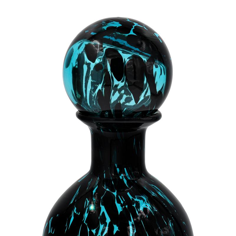 ΓΥΑΛΙΝΟ ΔΙΑΚΟΣΜΗΤΙΚΟ ΜΠΟΥΚΑΛΙ FL1533 ΜΠΛΕ ANIMAL PRINT 15x25εκ - Image 3