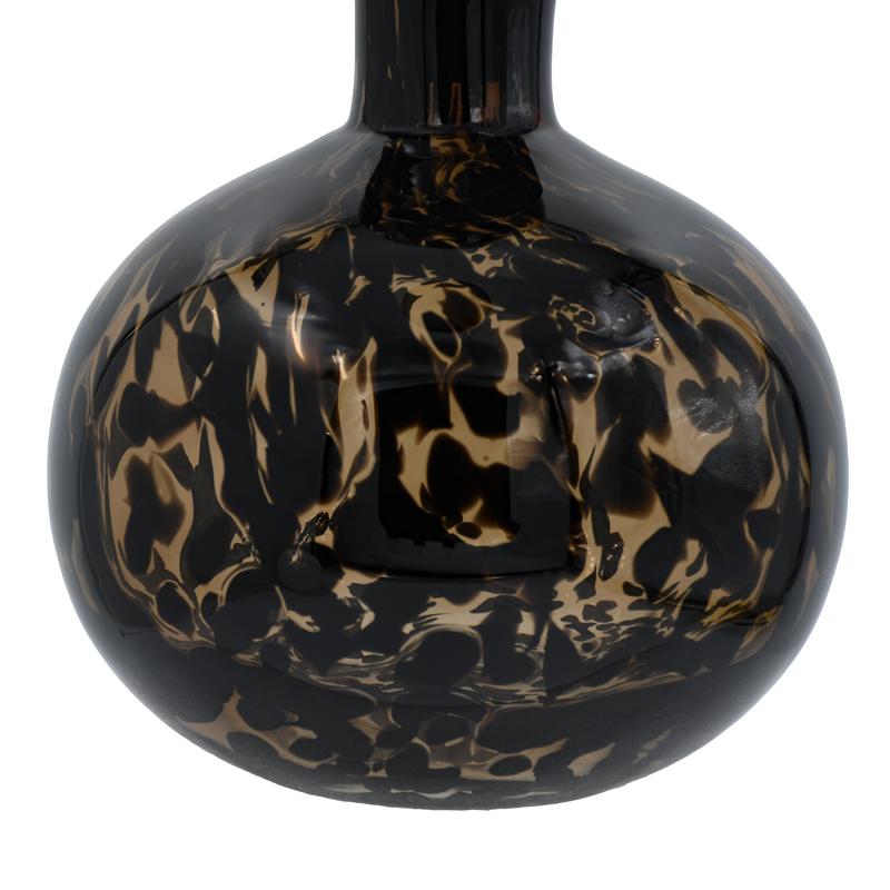 ΓΥΑΛΙΝΟ ΔΙΑΚΟΣΜΗΤΙΚΟ ΜΠΟΥΚΑΛΙ FL1828 ΚΑΦΕ ANIMAL PRINT 17x21εκ - Image 4