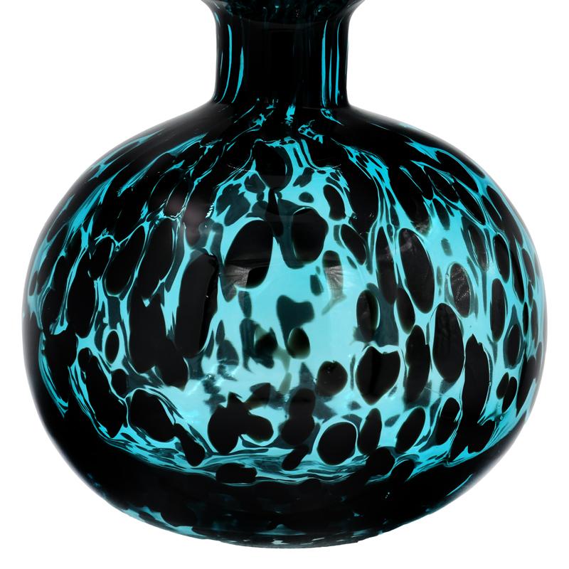 ΓΥΑΛΙΝΟ ΔΙΑΚΟΣΜΗΤΙΚΟ ΜΠΟΥΚΑΛΙ FL1828 ΜΠΛΕ ANIMAL PRINT 17x21εκ - Image 4