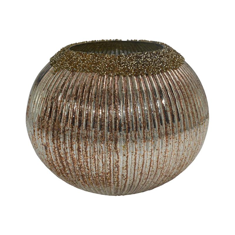 ΓΥΑΛΙΝΟ ΕΠΙΤΡΑΠΕΖΙΟ ΚΗΡΟΠΗΓΙΟ-ΡΕΣΩ FL728 COPPER ΧΡΩΜΑ 19x15εκ