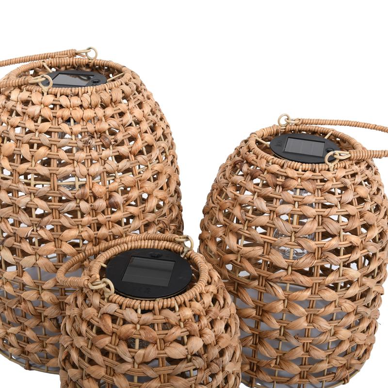 ΗΛΙΑΚΟ ΦΑΝΑΡΙ ΚΗΠΟΥ ΨΑΘΙΝΟ FL24038 Boho ΦΥΣΙΚΟ ΧΡΩΜΑ 19x22εκ - Image 3