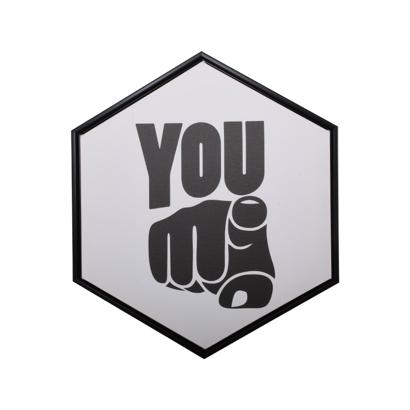 ΚΑΔΡΑΚΙ ΠΟΛΥΓΩΝΟ "YOU" 40*40 bf