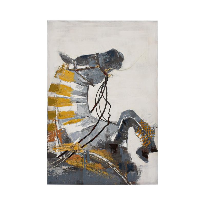 ΚΑΔΡΟ Horse ΜΑΥΡΟ-ΜΠΕΖ-ΓΚΡΙ ΧΡΩΜΑ 120x3x80εκ