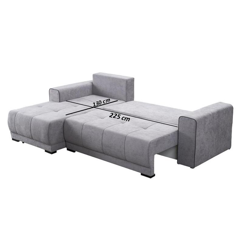 ΚΑΝΑΠΕΣ ΑΡΙΣΤΕΡΗ ΓΩΝΙΑ Figo ΓΚΡΙ-ΣΚΟΥΡΟ ΓΚΡΙ 274x179x83εκ - Image 5