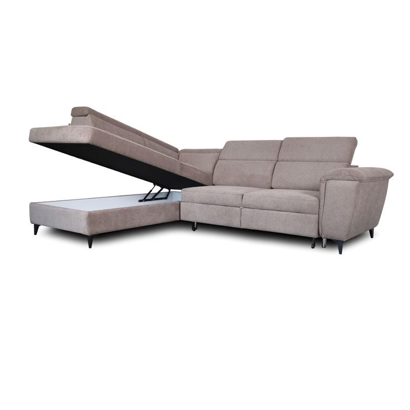 ΚΑΝΑΠΕΣ ΑΡΙΣΤΕΡΗ ΓΩΝΙΑ Alessia ΜΠΕΖ ΥΦΑΣΜΑ 284x216x100εκ - Image 3