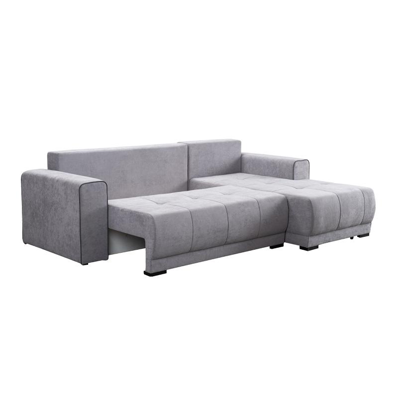 ΚΑΝΑΠΕΣ ΔΕΞΙΑ ΓΩΝΙΑ FIGO ΓΚΡΙ-ΣΚΟΥΡΟ ΓΚΡΙ 274x179x83εκ - Image 3