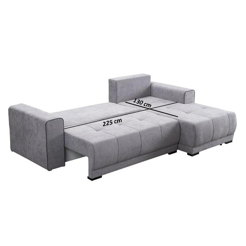 ΚΑΝΑΠΕΣ ΔΕΞΙΑ ΓΩΝΙΑ FIGO ΓΚΡΙ-ΣΚΟΥΡΟ ΓΚΡΙ 274x179x83εκ - Image 5