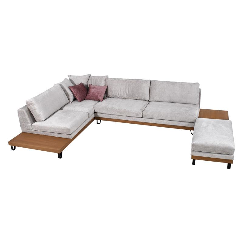 ΚΑΝΑΠΕΣ Filippa ΑΡΙΣΤΕΡΗ ΓΩΝΙΑ ICE ΜΕ ΡΟΖ ΜΑΞΙΛΑΡΙΑ 360x240εκ - Image 7