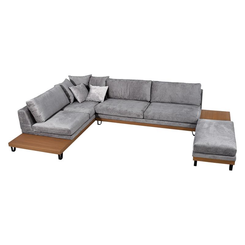 ΚΑΝΑΠΕΣ Filippa ΑΡΙΣΤΕΡΗ ΓΩΝΙΑ ΣΚ ΓΚΡΙ ΜΕ ΓΚΡΙ ΜΑΞΙΛΑΡΙΑ 360x240 - Image 8