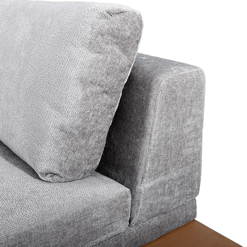 ΚΑΝΑΠΕΣ Filippa ΔΕΞΙΑ ΓΩΝΙΑ ΣΚ ΓΚΡΙ ΜΕ ΓΚΡΙ ΜΑΞΙΛΑΡΙΑ 360x240εκ - Image 4