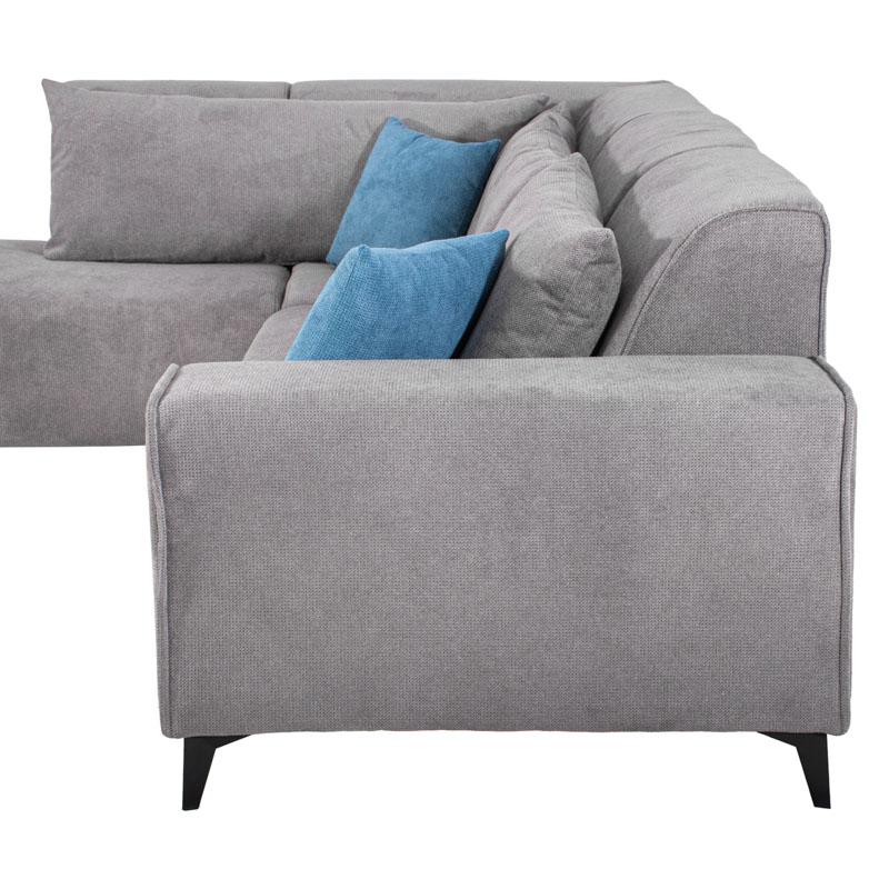 ΚΑΝΑΠΕΣ Legend ΑΡΙΣΤΕΡΗ ΓΩΝΙΑ ΓΚΡΙ ΥΦΑΣΜΑ 272x197x80εκ - Image 3