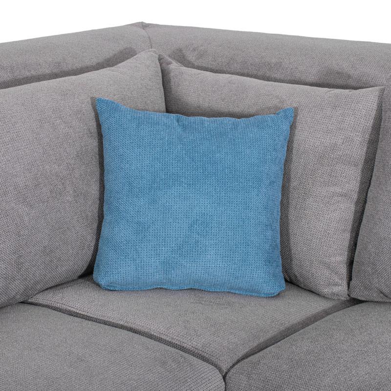 ΚΑΝΑΠΕΣ Legend ΑΡΙΣΤΕΡΗ ΓΩΝΙΑ ΓΚΡΙ ΥΦΑΣΜΑ 272x197x80εκ - Image 4