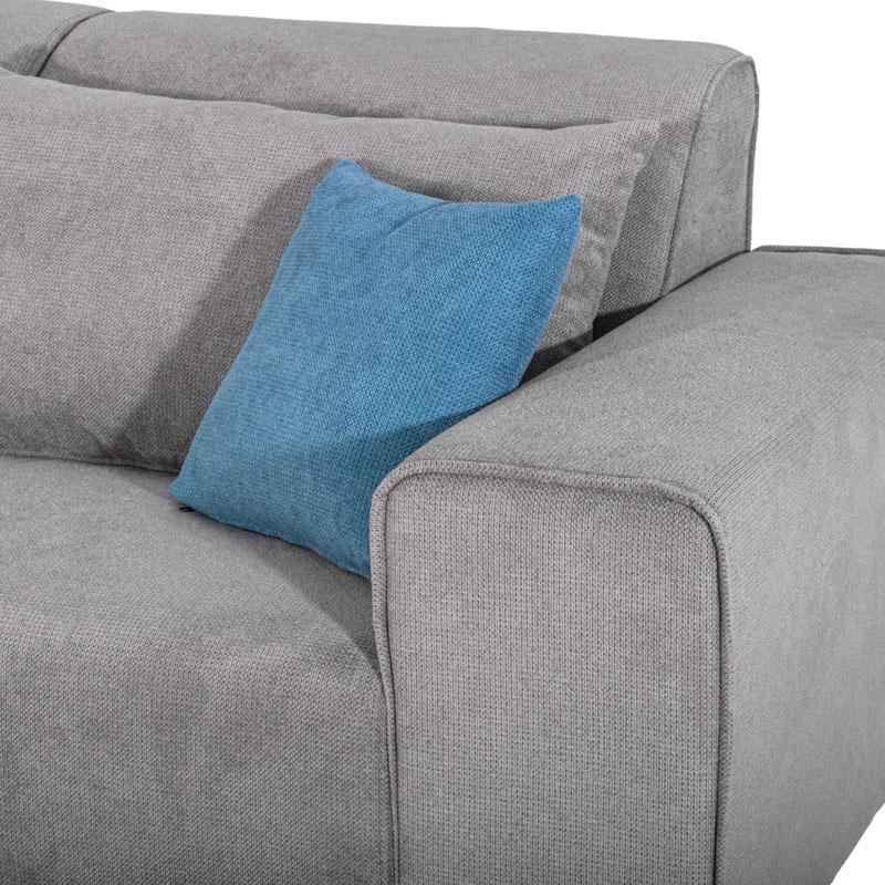 ΚΑΝΑΠΕΣ Legend ΑΡΙΣΤΕΡΗ ΓΩΝΙΑ ΓΚΡΙ ΥΦΑΣΜΑ 272x197x80εκ - Image 5