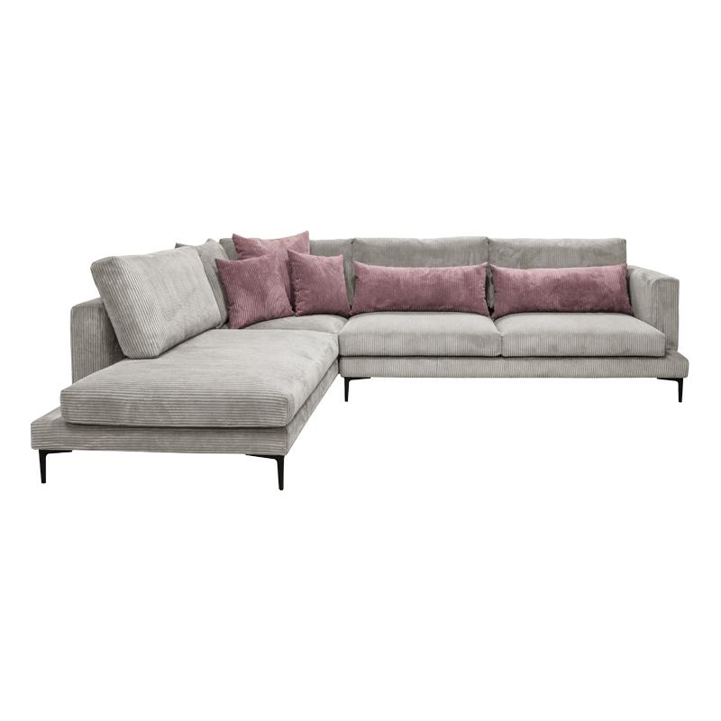 ΚΑΝΑΠΕΣ Lusero ΑΡΙΣΤΕΡΗ ΓΩΝΙΑ ΜΠΕΖ ΜΕ ΡΟΖ ΜΑΞΙΛΑΡΙΑ 300x230x88εκ - Image 3