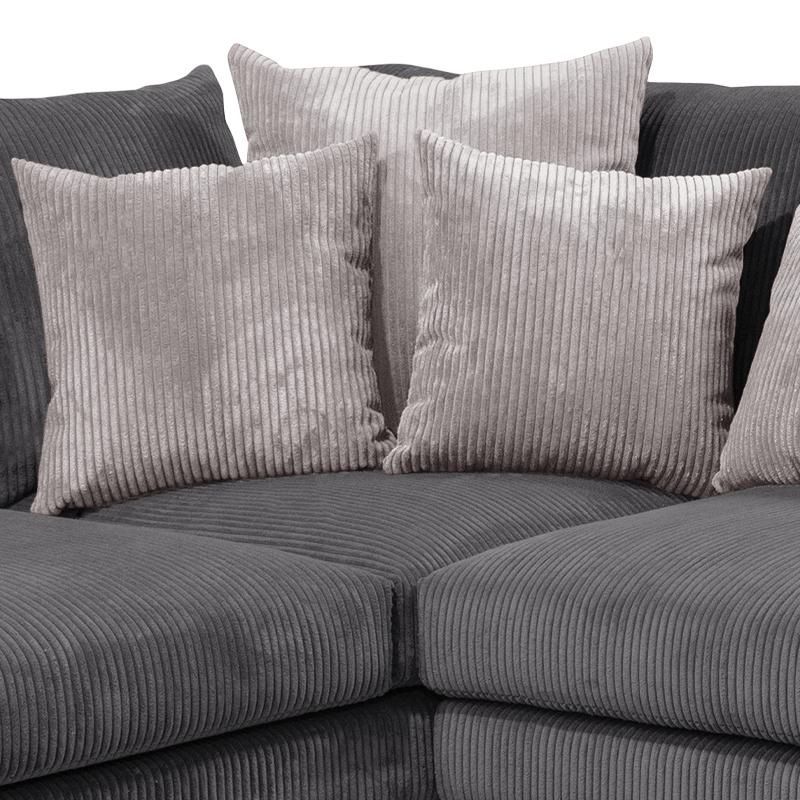 ΚΑΝΑΠΕΣ Lusero ΑΡΙΣΤΕΡΗ ΓΩΝΙΑ ΣΚΟΥΡΟ ΓΚΡΙ ΜΕ ΓΚΡΙ ΜΑΞΙΛΑΡΙΑ 300x230x88 - Image 5