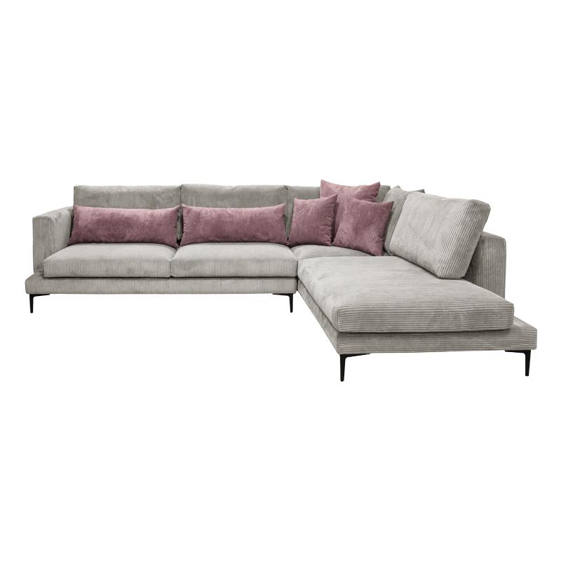 ΚΑΝΑΠΕΣ Lusero ΔΕΞΙΑ ΓΩΝΙΑ ΜΠΕΖ ΜΕ ΡΟΖ ΜΑΞΙΛΑΡΙΑ 300x230x88εκ - Image 3