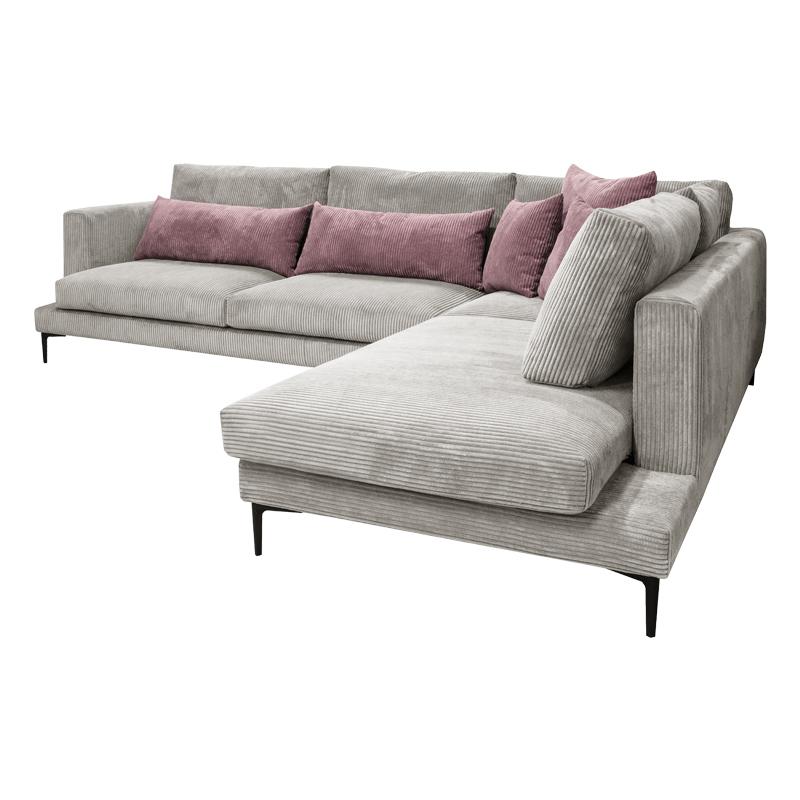 ΚΑΝΑΠΕΣ Lusero ΔΕΞΙΑ ΓΩΝΙΑ ΜΠΕΖ ΜΕ ΡΟΖ ΜΑΞΙΛΑΡΙΑ 300x230x88εκ - Image 4