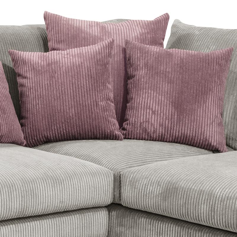 ΚΑΝΑΠΕΣ Lusero ΔΕΞΙΑ ΓΩΝΙΑ ΜΠΕΖ ΜΕ ΡΟΖ ΜΑΞΙΛΑΡΙΑ 300x230x88εκ - Image 5