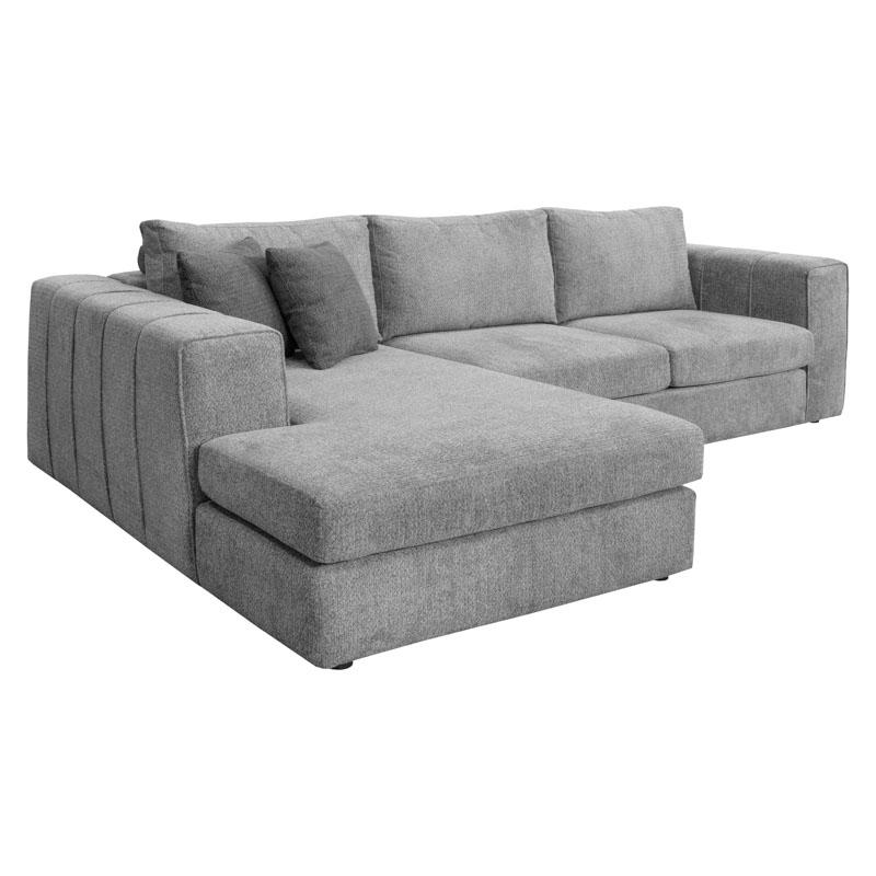 ΚΑΝΑΠΕΣ Mondiva ΑΡΙΣΤΕΡΗ ΓΩΝΙΑ ΓΚΡΙ ΧΡΩΜΑ 280x180x83εκ - Image 3