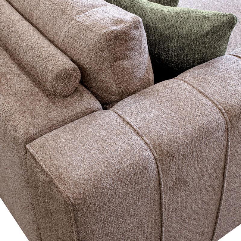 ΚΑΝΑΠΕΣ Mondiva ΑΡΙΣΤΕΡΗ ΓΩΝΙΑ ΚΑΦΕ ΧΡΩΜΑ 280x180x83εκ - Image 5