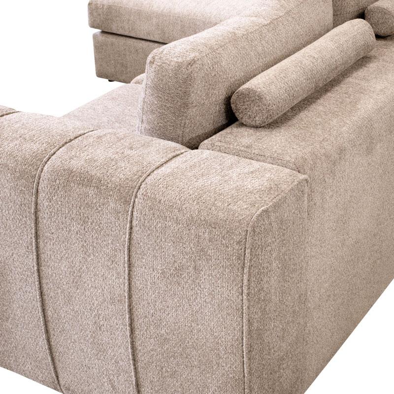 ΚΑΝΑΠΕΣ Mondiva ΑΡΙΣΤΕΡΗ ΓΩΝΙΑ ΜΠΕΖ ΧΡΩΜΑ 280x180x83εκ - Image 4