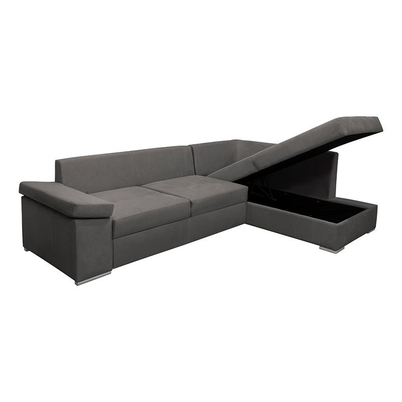 ΚΑΝΑΠΕΣ NEW ANGELA ΓΚΡΙ ΔΕΞΙΑ ΓΩΝΙΑ ΜΕ ΑΠΟΘΗΚΕΥΤΙΚΟ ΧΩΡΟ 270x180x80 - Image 5