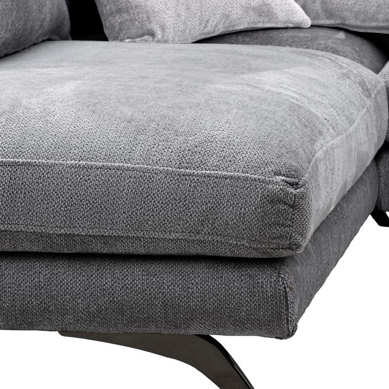 ΚΑΝΑΠΕΣ Renata ΑΡΙΣΤΕΡΗ ΓΩΝΙΑ ΣΚ ΓΚΡΙ ΜΕ ΓΚΡΙ ΜΑΞΙΛΑΡΙΑ 340x240 - Image 9