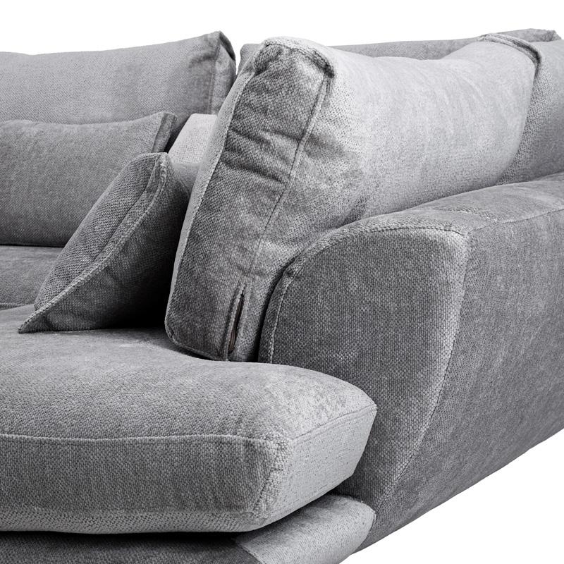 ΚΑΝΑΠΕΣ Renata ΔΕΞΙΑ ΓΩΝΙΑ ΣΚ ΓΚΡΙ ΜΕ ΓΚΡΙ ΜΑΞΙΛΑΡΙΑ 340x240 - Image 7