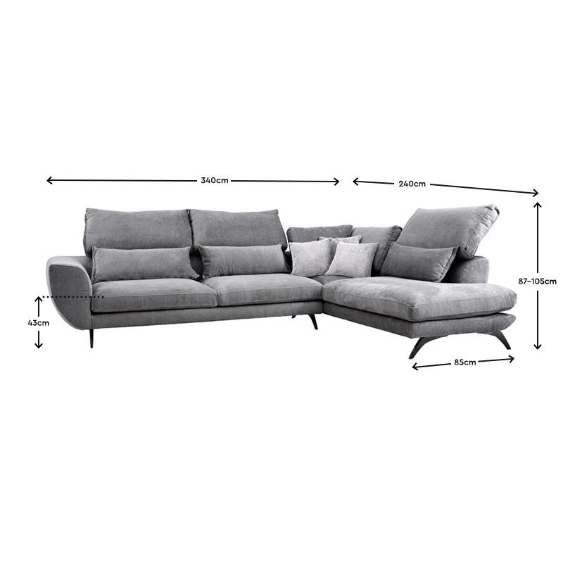 ΚΑΝΑΠΕΣ Renata ΔΕΞΙΑ ΓΩΝΙΑ ΣΚ ΓΚΡΙ ΜΕ ΓΚΡΙ ΜΑΞΙΛΑΡΙΑ 340x240 - Image 10