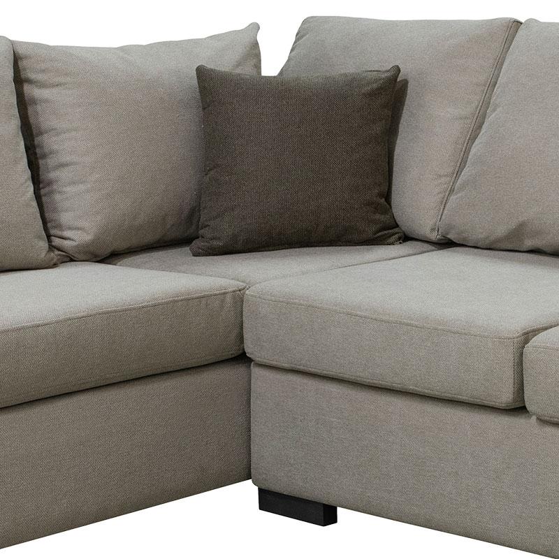 ΚΑΝΑΠΕΣ ΓΩΝΙΑ ΑΡΙΣΤΕΡΗ New Toulouse MOCCA ΥΦΑΣΜΑ ΜΕ TAUPE ΜΑΞΙΛΑΡΙΑ 260x205x93εκ - Image 4