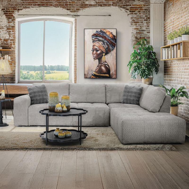 ΚΑΝΑΠΕΣ ΓΩΝΙΑ ΔΕΞΙΑ Carmen SILVER ΥΦΑΣΜΑ 304x242x89εκ - Image 2