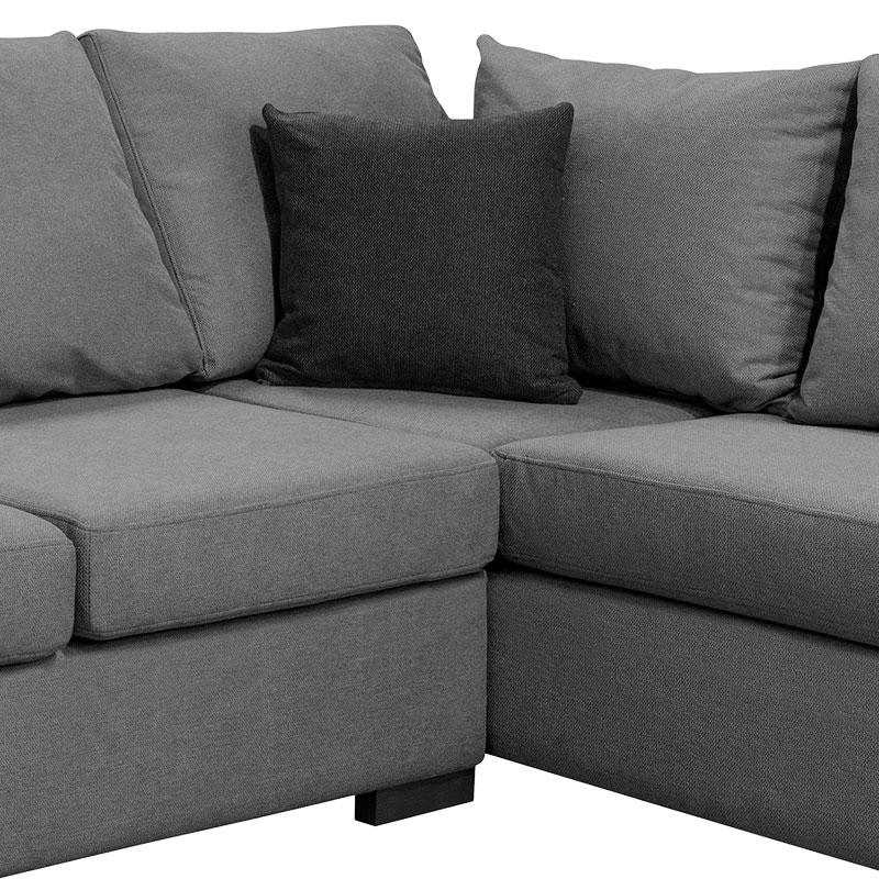 ΚΑΝΑΠΕΣ ΓΩΝΙΑ ΔΕΞΙΑ New Toulouse ΓΚΡΙ ΥΦΑΣΜΑ ΜΕ ΑΝΘΡΑΚΙ ΜΑΞΙΛΑΡΙΑ 260x205x93εκ - Image 4