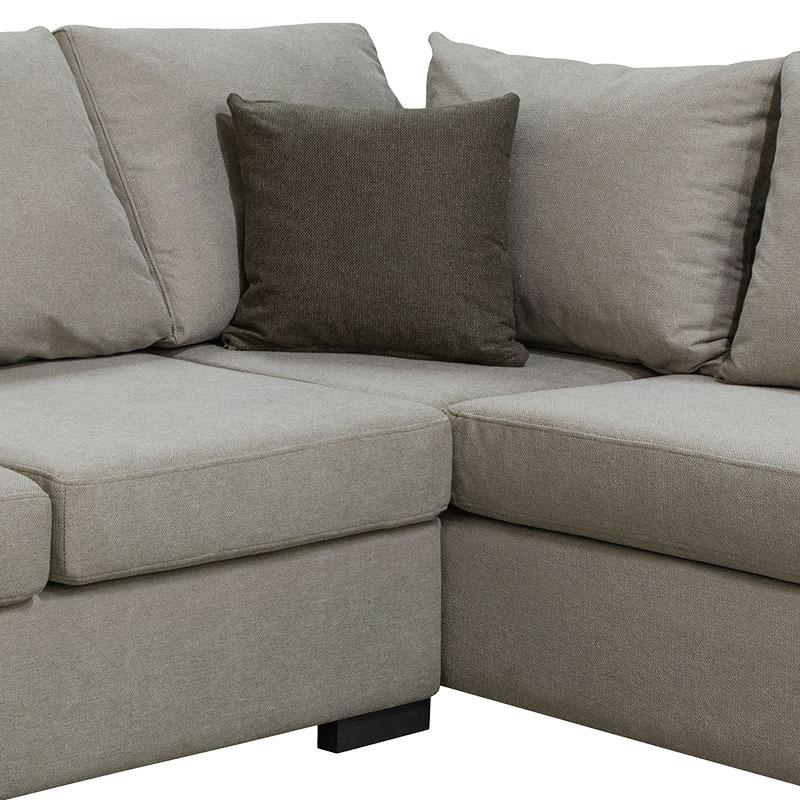 ΚΑΝΑΠΕΣ ΓΩΝΙΑ ΔΕΞΙΑ New Toulouse MOCCA ΥΦΑΣΜΑ ΜΕ TAUPE ΜΑΞΙΛΑΡΙΑ 260x205x93εκ - Image 4