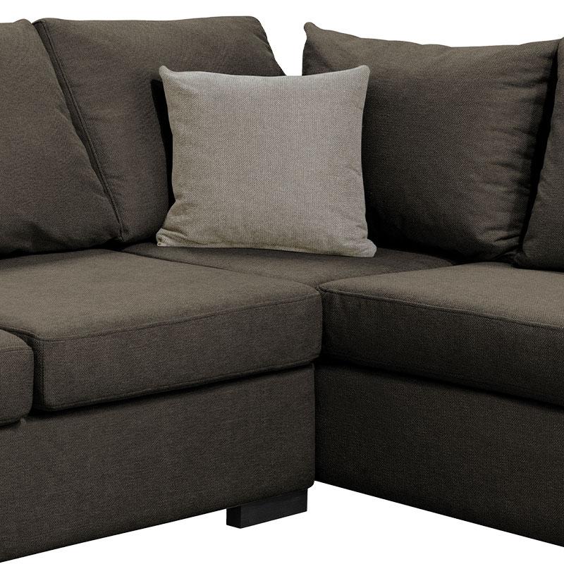 ΚΑΝΑΠΕΣ ΓΩΝΙΑ ΔΕΞΙΑ New Toulouse TAUPE ΥΦΑΣΜΑ ΜΕ MOCCA ΜΑΞΙΛΑΡΙΑ 260x205x93εκ - Image 4