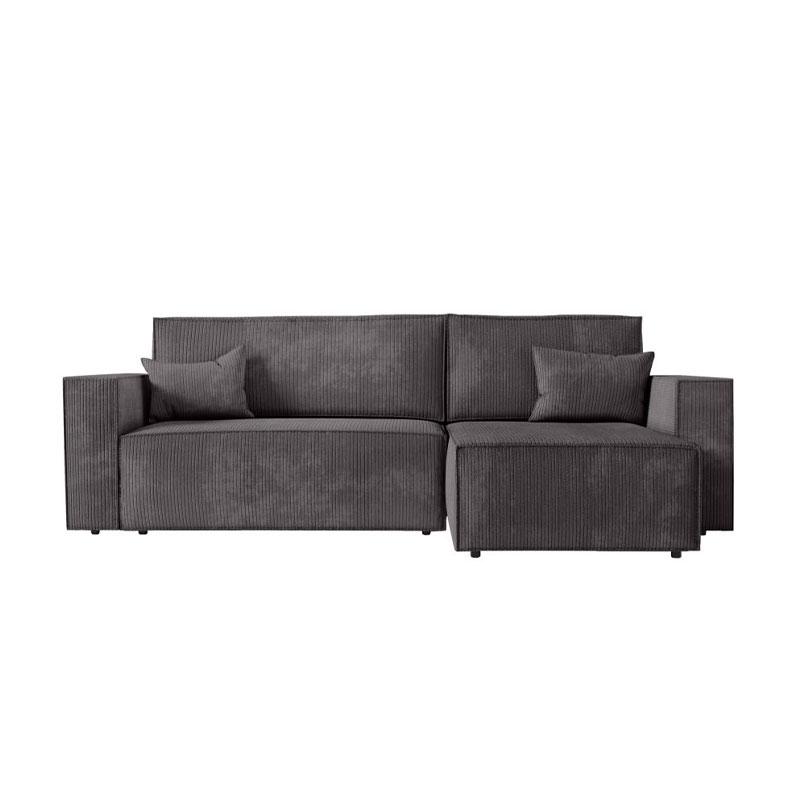 ΚΑΝΑΠΕΣ ΓΩΝΙΑ New Isabella ΓΚΡΙ ΧΡΩΜΑ ΥΦΑΣΜΑΤΟΣ 270x160x90εκ - Image 3
