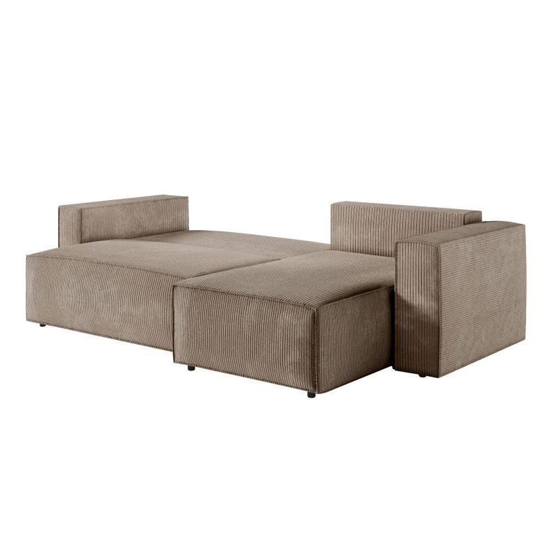 ΚΑΝΑΠΕΣ ΓΩΝΙΑ New Isabella ΜΠΕΖ ΧΡΩΜΑ ΥΦΑΣΜΑΤΟΣ 270x160x90εκ - Image 4