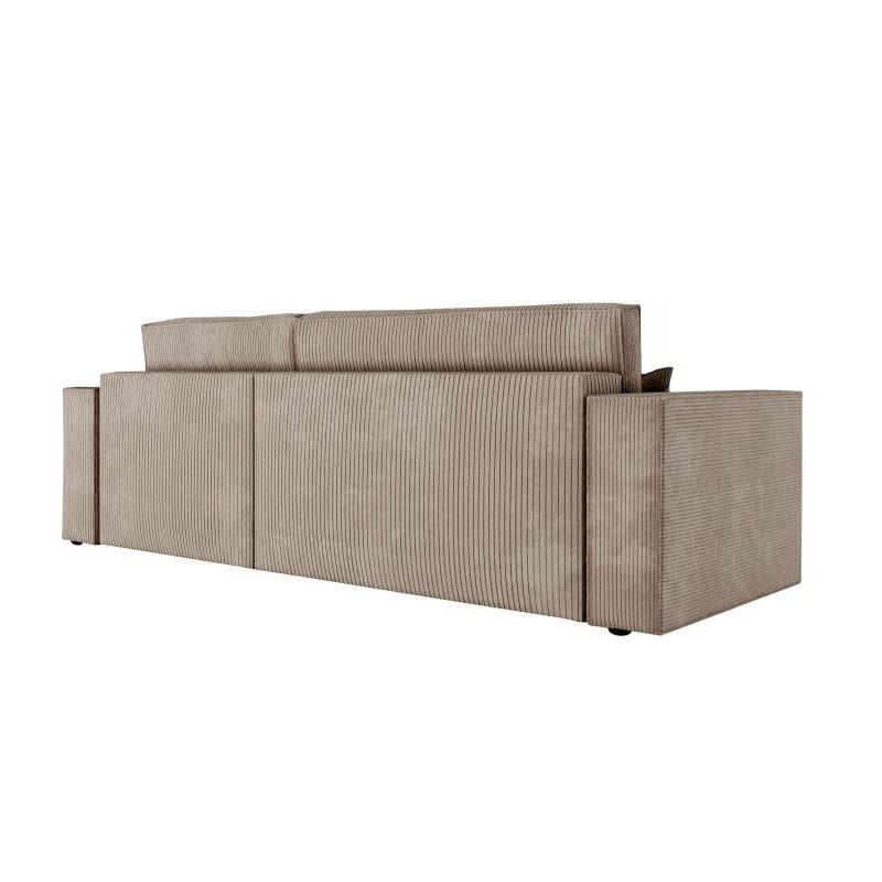 ΚΑΝΑΠΕΣ ΓΩΝΙΑ New Isabella ΜΠΕΖ ΧΡΩΜΑ ΥΦΑΣΜΑΤΟΣ 270x160x90εκ - Image 6