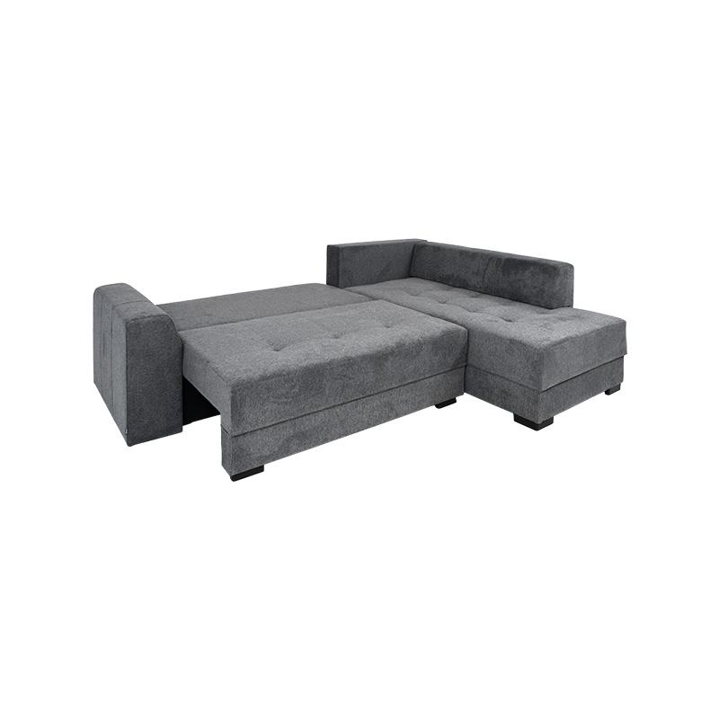 ΚΑΝΑΠΕΣ ΓΩΝΙΑ New Mona ΓΚΡΙ ΜΕ ΑΝ. ΓΚΡΙ ΜΑΞΙΛΑΡΙΑ 250x190x88εκ - Image 3