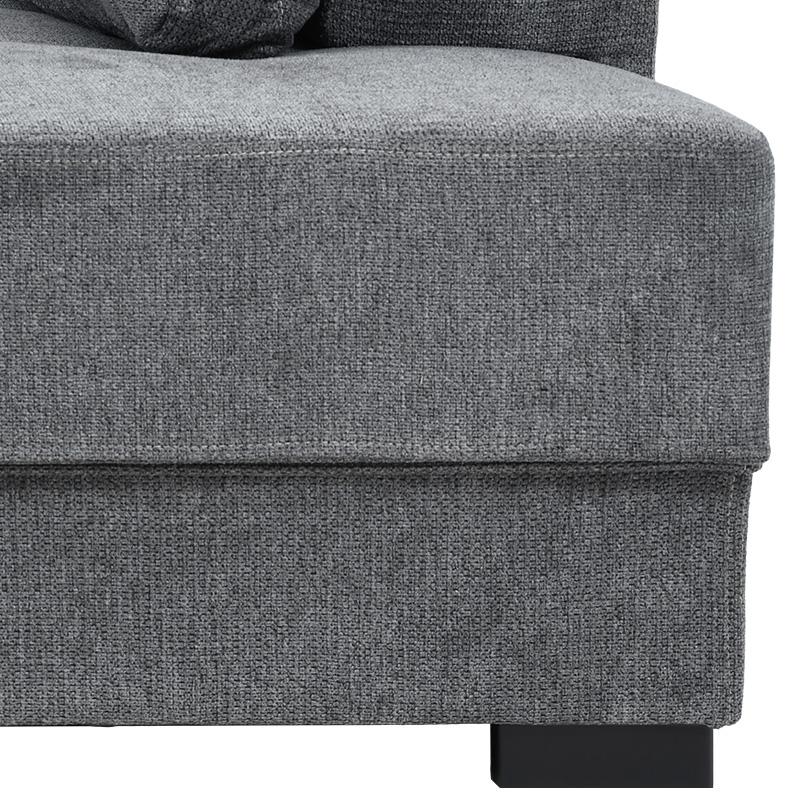 ΚΑΝΑΠΕΣ ΓΩΝΙΑ New Mona ΓΚΡΙ ΜΕ ΑΝ. ΓΚΡΙ ΜΑΞΙΛΑΡΙΑ 250x190x88εκ - Image 7
