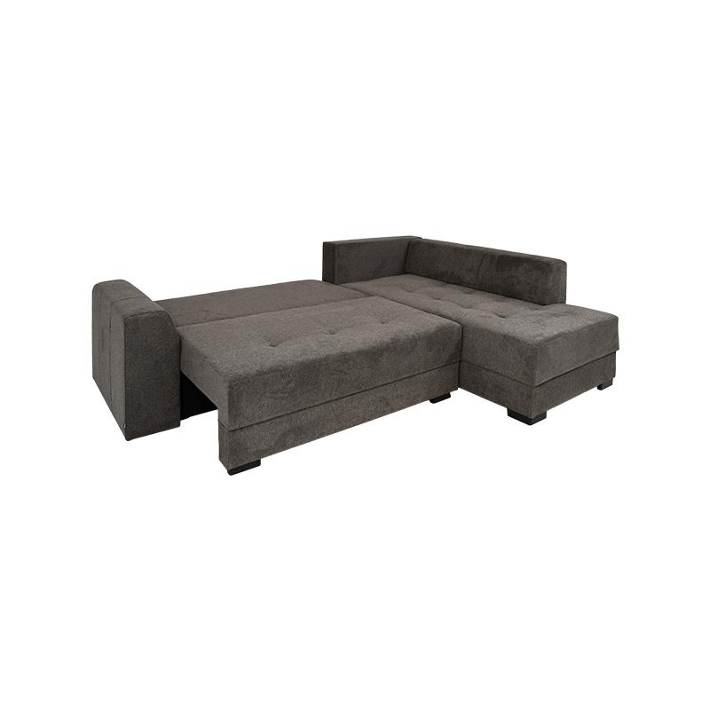 ΚΑΝΑΠΕΣ ΓΩΝΙΑ New Mona ΓΚΡΙ ΜΕ ΜΠΕΖ ΜΑΞΙΛΑΡΙΑ 250x190x88εκ - Image 3