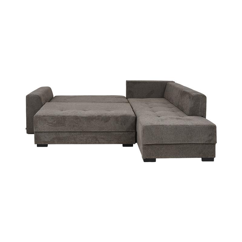 ΚΑΝΑΠΕΣ ΓΩΝΙΑ New Mona ΓΚΡΙ ΜΕ ΜΠΕΖ ΜΑΞΙΛΑΡΙΑ 250x190x88εκ - Image 4
