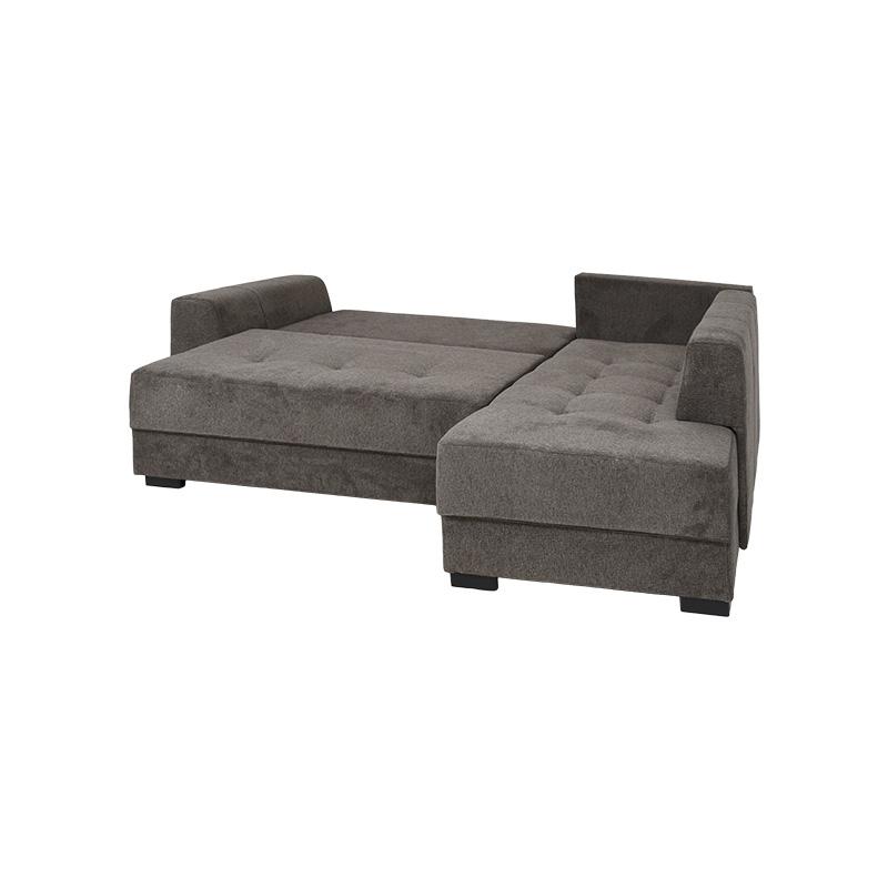 ΚΑΝΑΠΕΣ ΓΩΝΙΑ New Mona ΓΚΡΙ ΜΕ ΜΠΕΖ ΜΑΞΙΛΑΡΙΑ 250x190x88εκ - Image 5