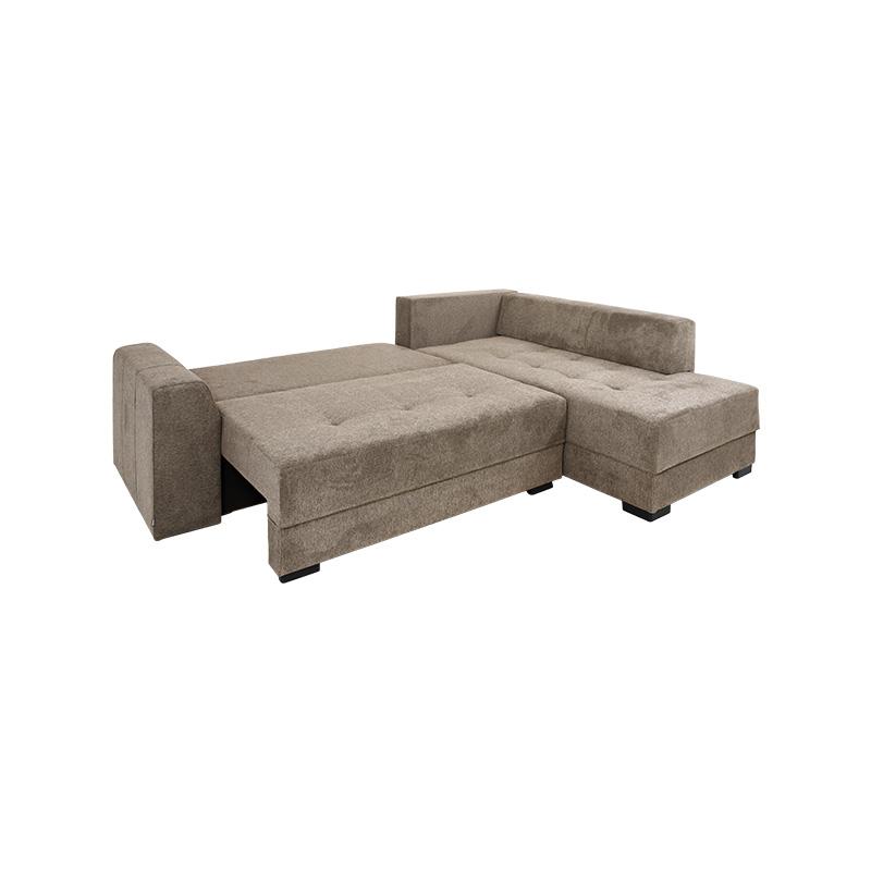 ΚΑΝΑΠΕΣ ΓΩΝΙΑ New Mona ΜΠΕΖ ΜΕ ΓΚΡΙ ΜΑΞΙΛΑΡΙΑ 250x190x88εκ - Image 3