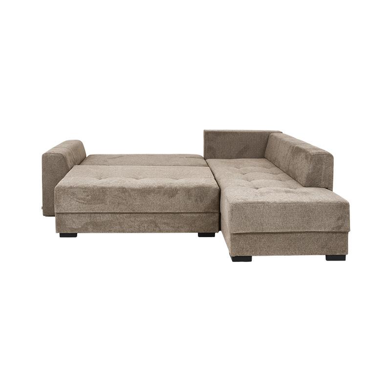 ΚΑΝΑΠΕΣ ΓΩΝΙΑ New Mona ΜΠΕΖ ΜΕ ΓΚΡΙ ΜΑΞΙΛΑΡΙΑ 250x190x88εκ - Image 4
