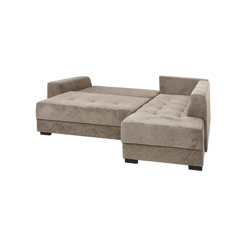 ΚΑΝΑΠΕΣ ΓΩΝΙΑ New Mona ΜΠΕΖ ΜΕ ΓΚΡΙ ΜΑΞΙΛΑΡΙΑ 250x190x88εκ - Image 5